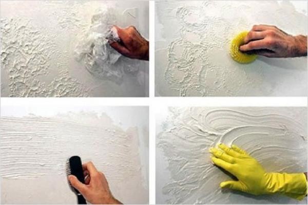 Якщо малюнок на стіні починає повторюватися, губку потрібно розірвати і фарбувати далі її внутрішньою поверхнею