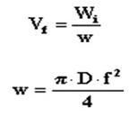 Після визначення діаметрів трубопроводів визначаємо фактичну швидкість руху води в трубопроводах Vf, м / с: